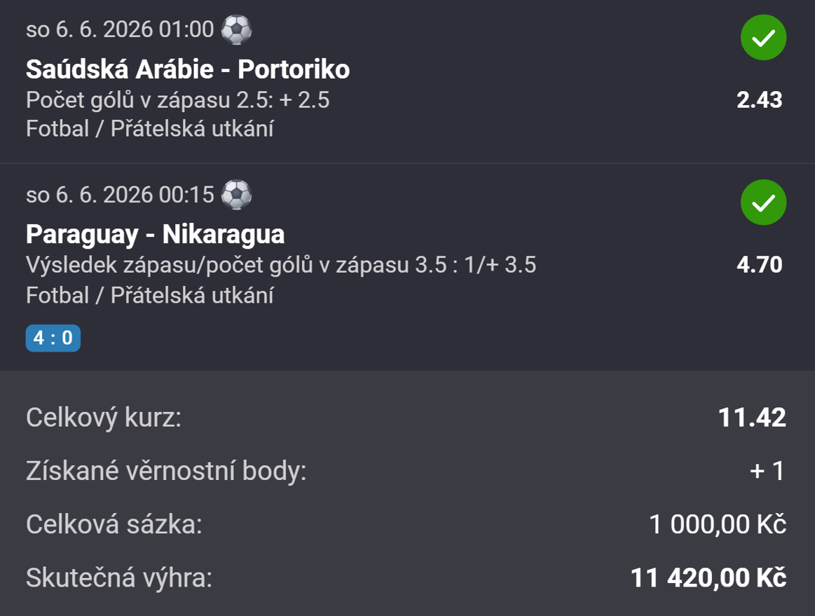 Originální tiket Fortuna, Vyhraný tiket Fortuna 1